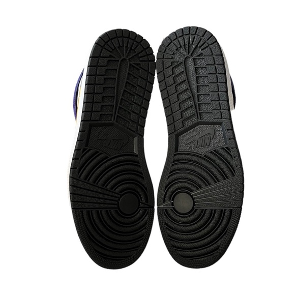 NEW Men’s Air Jordan 1 Hi FlyEase size 10 Purple LA Lakers Retro OG - Picture 9 of 13